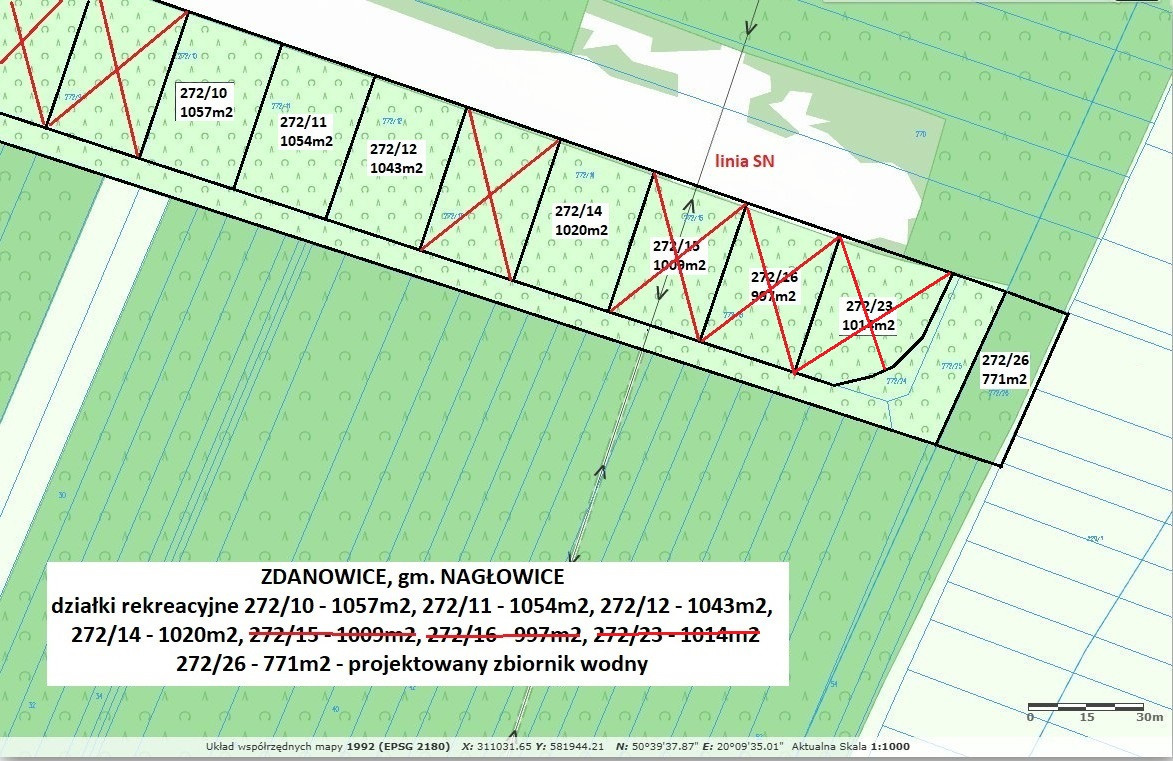 Tania działka rekreacyjna 1020 m² tylko 49.900 zł (brutto z 23% VAT) - Więcej