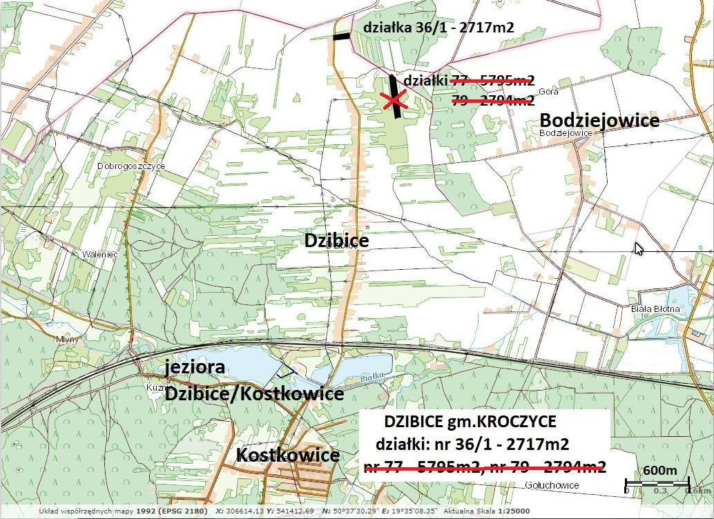 Jura tania działka rolno-budowlana (plan) 2717 m² tylko 62.500zł - Więcej
