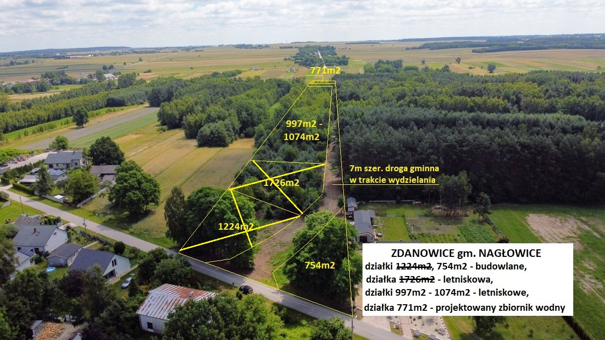Tania działka rekreacyjna 1020 m² tylko 49.900 zł (brutto z 23% VAT) - Widok 3