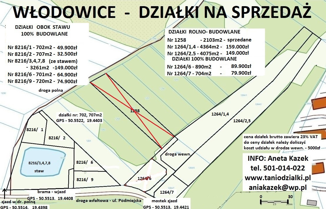 Jura tania działka budowlana (plan) 704 m² tylko 79.900zł (brutto z 23% VAT) - Widok 4
