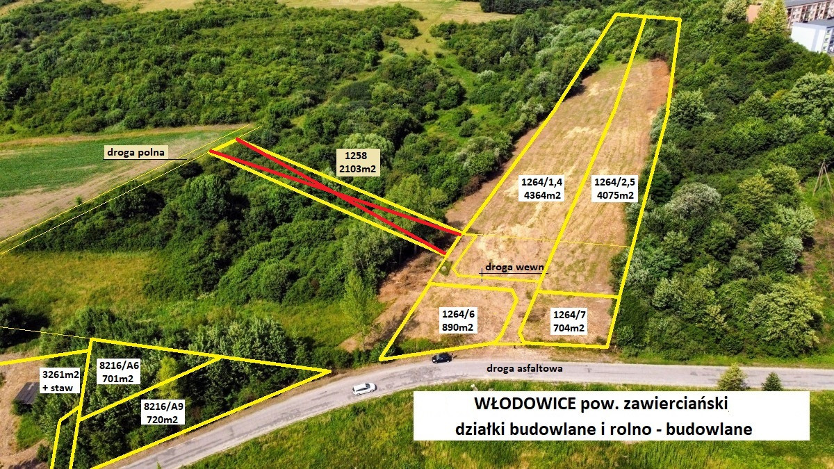 Jura tania działka budowlana (plan) 704 m² tylko 79.900zł (brutto z 23% VAT) - Więcej