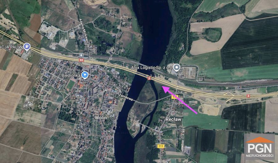 Działka blisko Wolina nad rzeką dojazd Asfaltowy - Widok 3