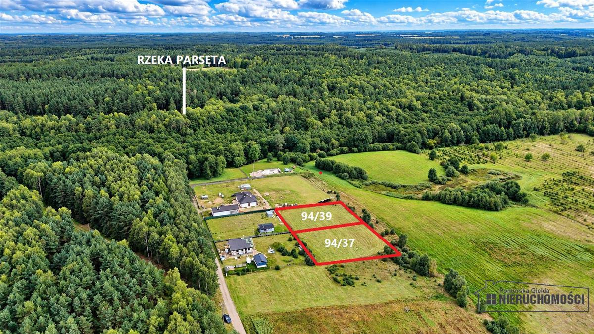 Działki budowlane blisko lasu i rzeki Parsęty - Widok 2