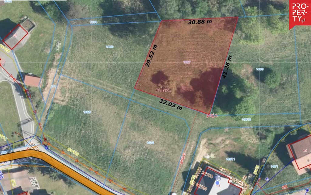 Działka budowlana w Krakowie - 1075 m² - Więcej