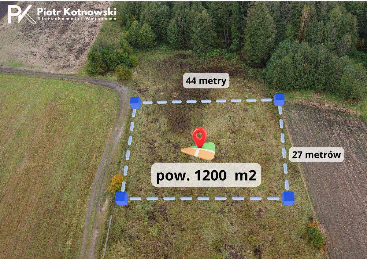 DZIAŁKA 1200 m² | WYDANE WZ | BROK | DO ZABUDOWY - Widok 3