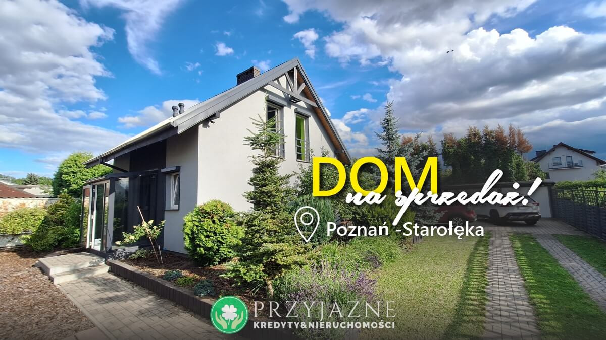 Dom wolnostojący w Poznaniu z ogrodem i garażem - STAROŁĘKA