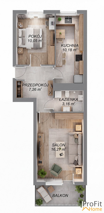 Apartment in Kraków, Kozłówka, Bieżanów-Prokocim - Widok 3