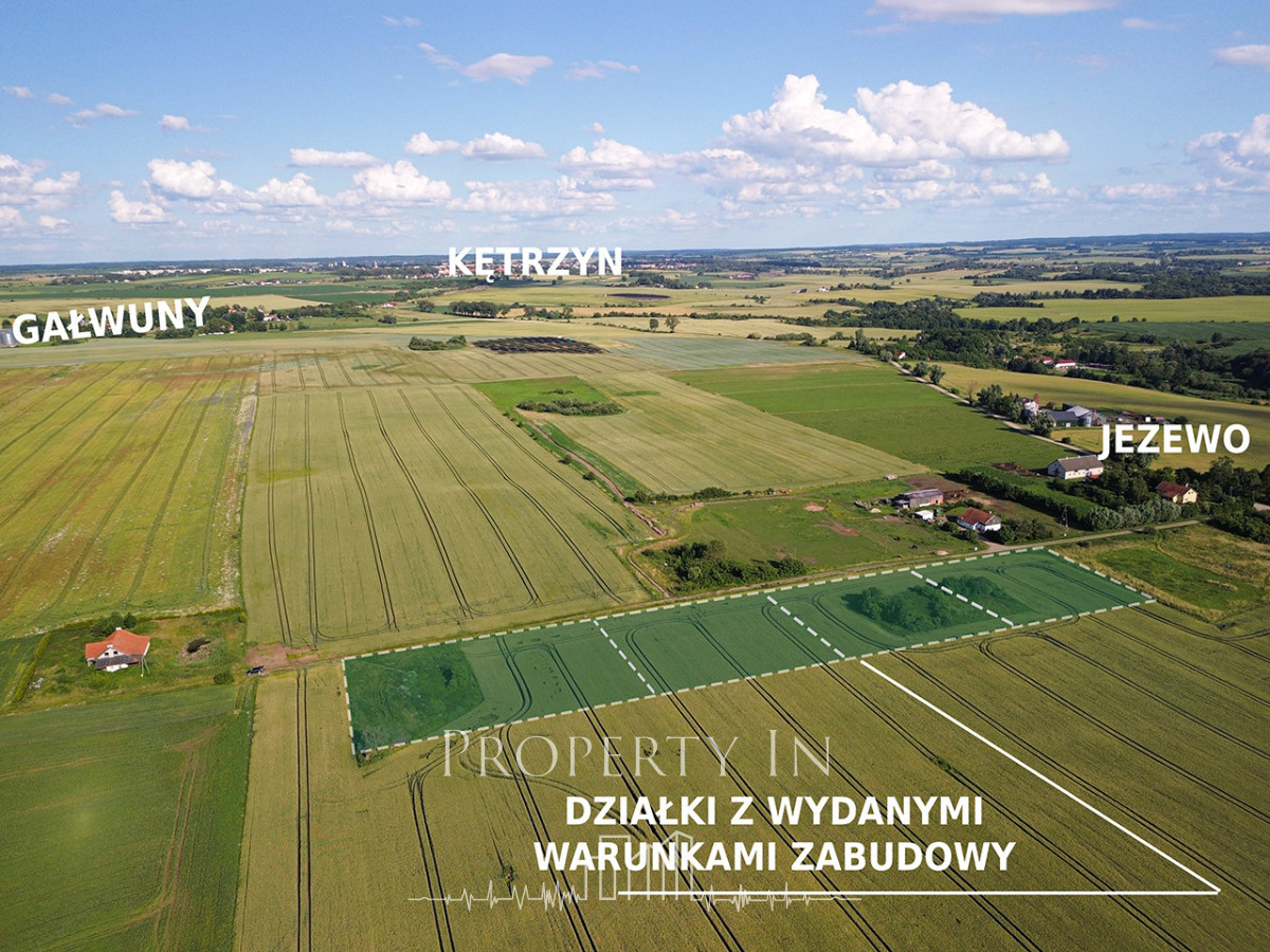 Działki rolno/budowlane w Jeżewie obok Kętrzyna - Widok 2
