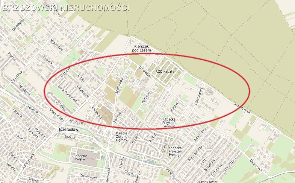 Józefosław, 1200 m2, MPZP, jednorodzinna