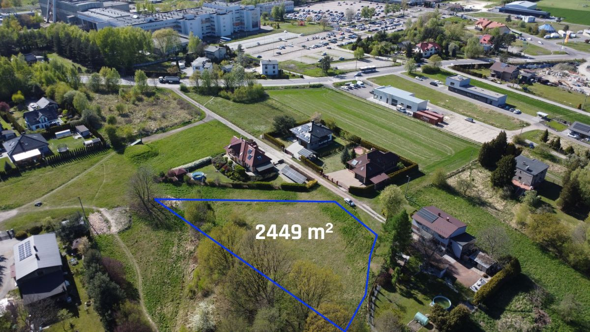 Przestronna działka 2449 m²|Zabudowa jednorodzinna - Widok 2