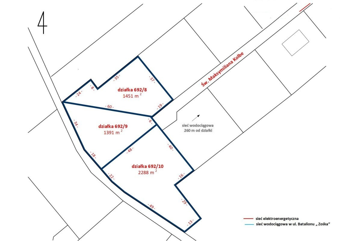 Działka nad rzeką pow. 2288 m² Budy Zosine, WZ - Widok 4