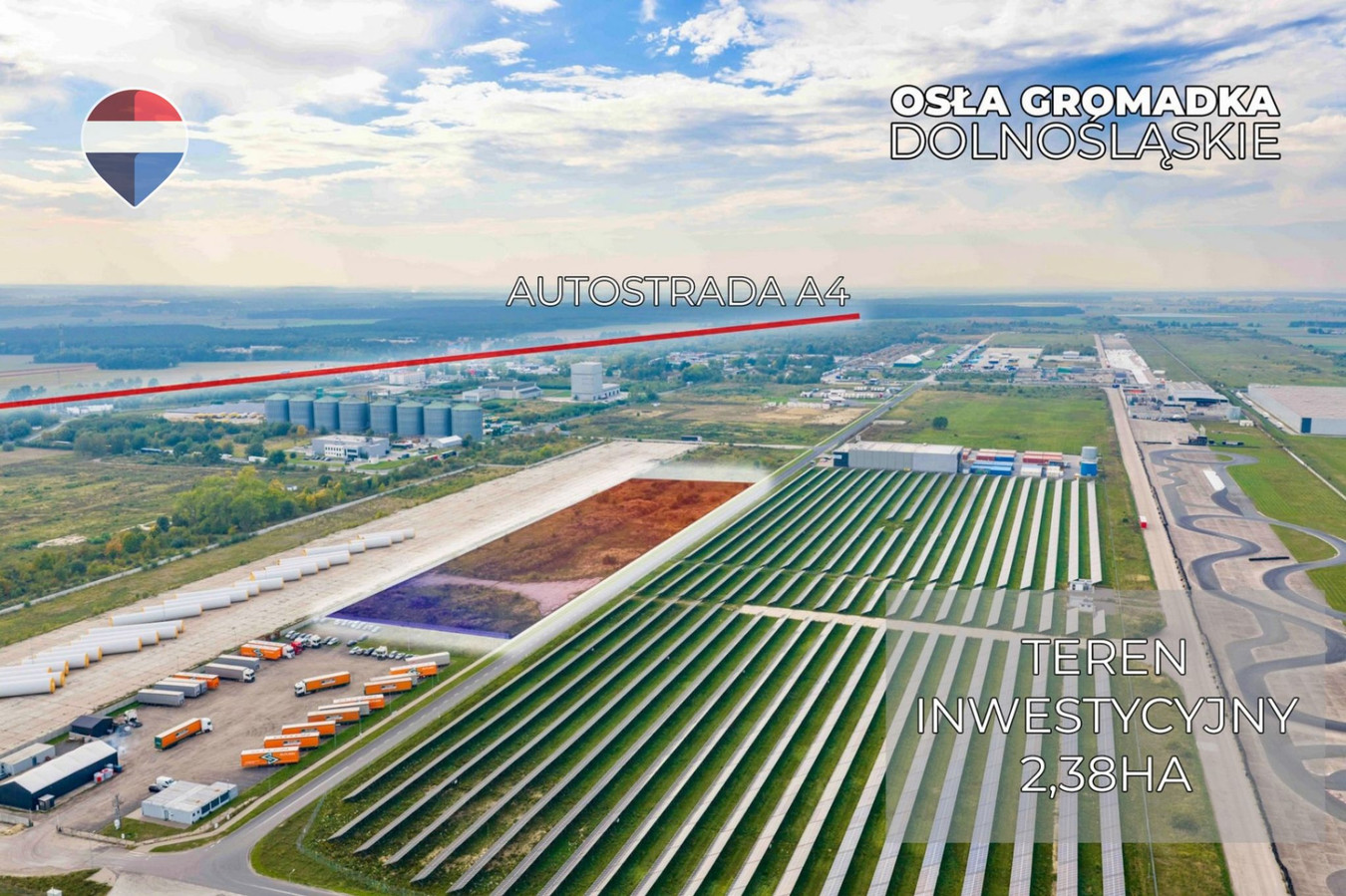 Działka inwestycyjna z PnB przy A4 (23.812 m²) - Widok 2