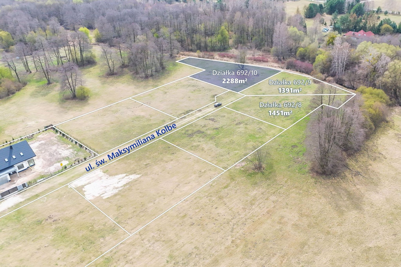 Działka nad rzeką pow. 2288 m² Budy Zosine, WZ - Więcej