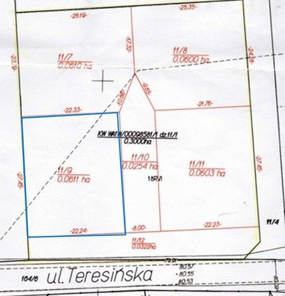 Działka 611 m², Ruda k. Radzymina, MPZP, media - Widok 2