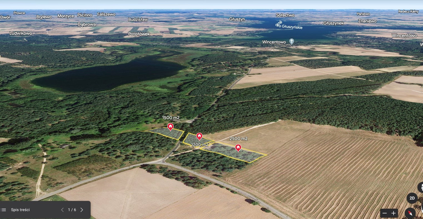Działka z Warunkami Zabudowy blisko jeziora - Widok 4