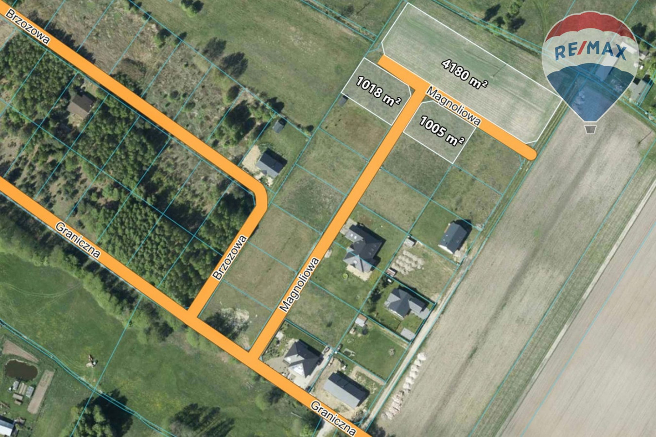 Działka budowlana 4180 m², Benenard, gm. Radziejowice - Widok 4
