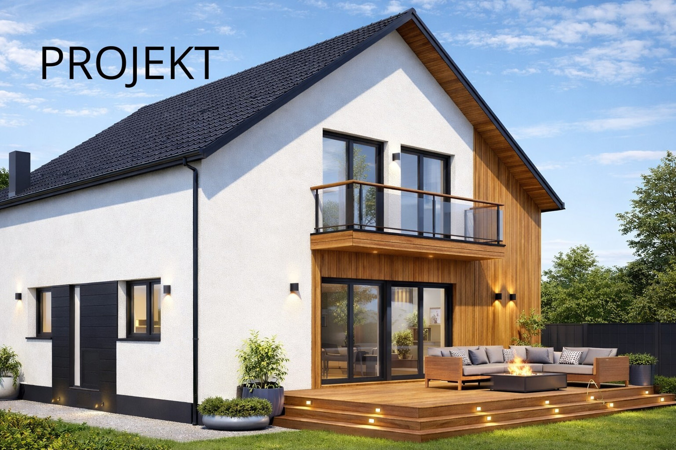 Działka budowlana z projektem domu – Dobieszowice - Widok 2