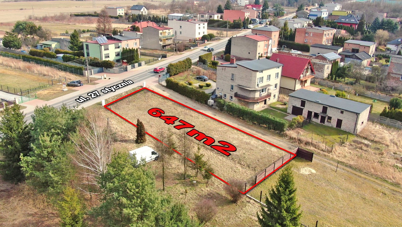 Działka budowlana z projektem domu – Dobieszowice - Widok 4