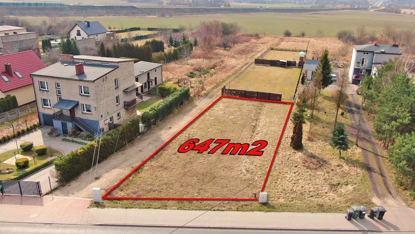 Działka budowlana z projektem domu – Dobieszowice - Widok 3