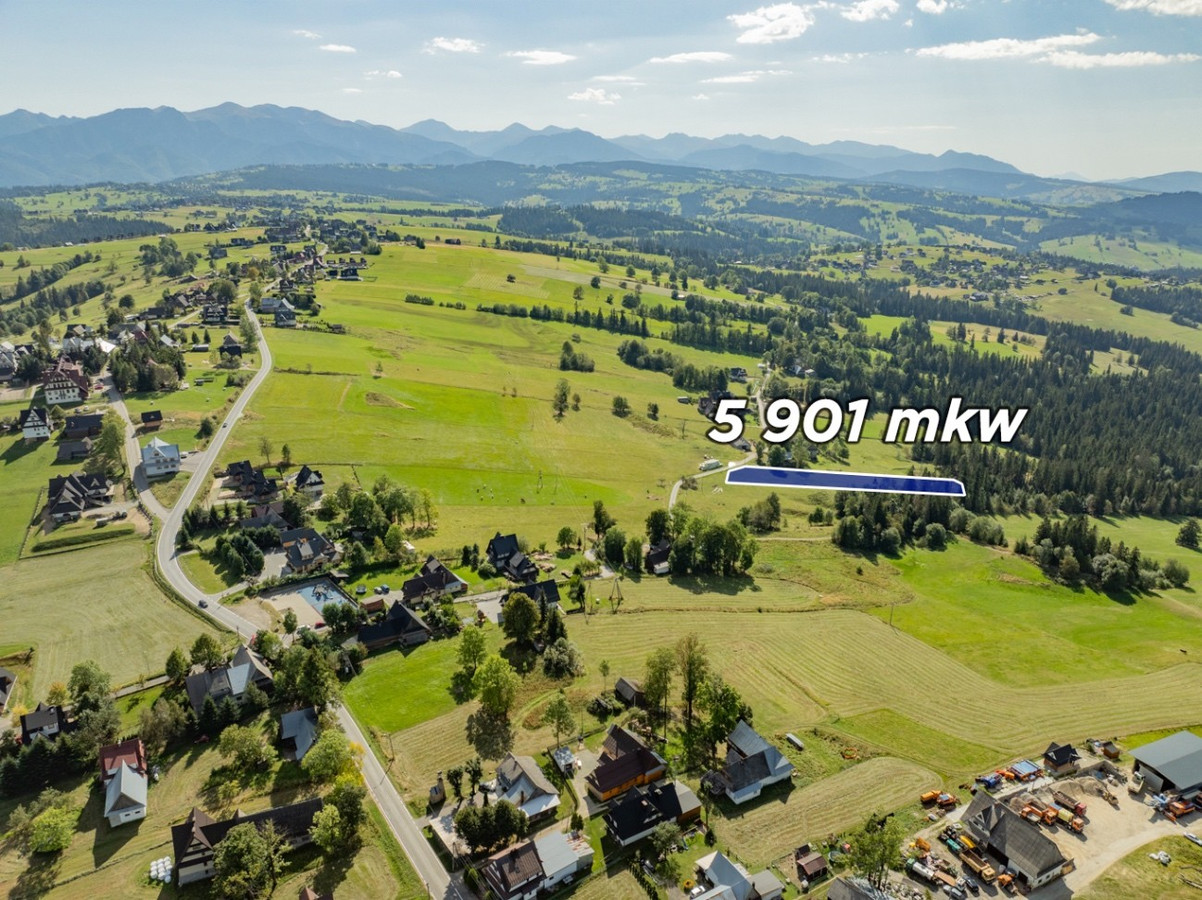 Sierockie - działka 5901 m² - WZtka 4 domy - Widok 3