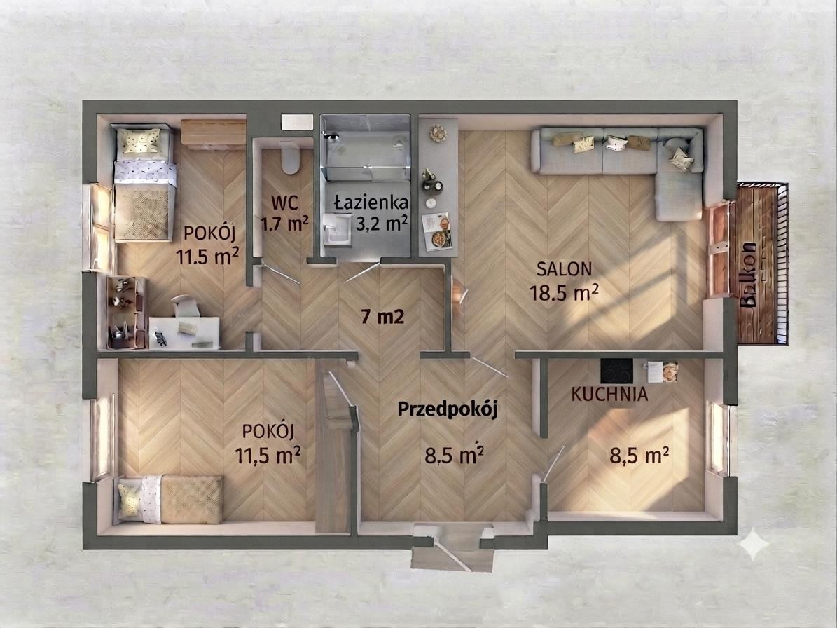 Apartment in Warszawa, Stokłosy, Ursynów - Widok 2