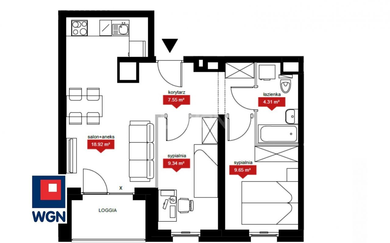 Apartment in Wrocław, Szczepin - Widok 3