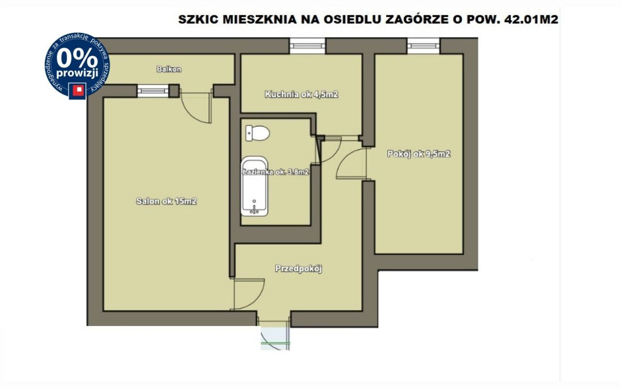 Apartment in Sosnowiec, Zagórze - Widok 2
