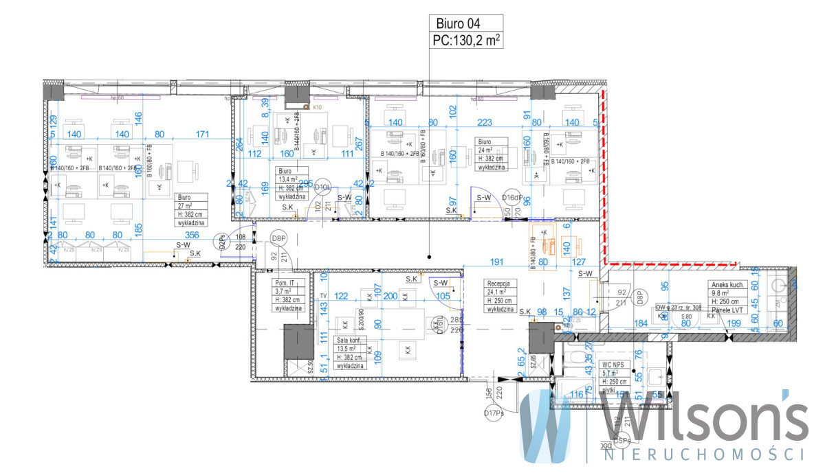 Biuro na Mokotowie 130 m² ul. Sobieskiego - Widok 2
