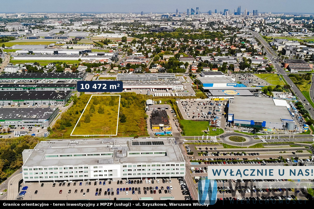 Działka inwestycyjna 10 472 m² z MPZP – Włochy