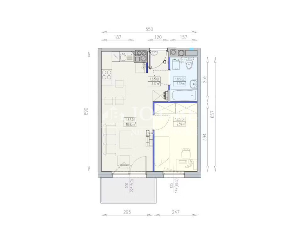 Apartment in Wrocław, Krzyki - Widok 2