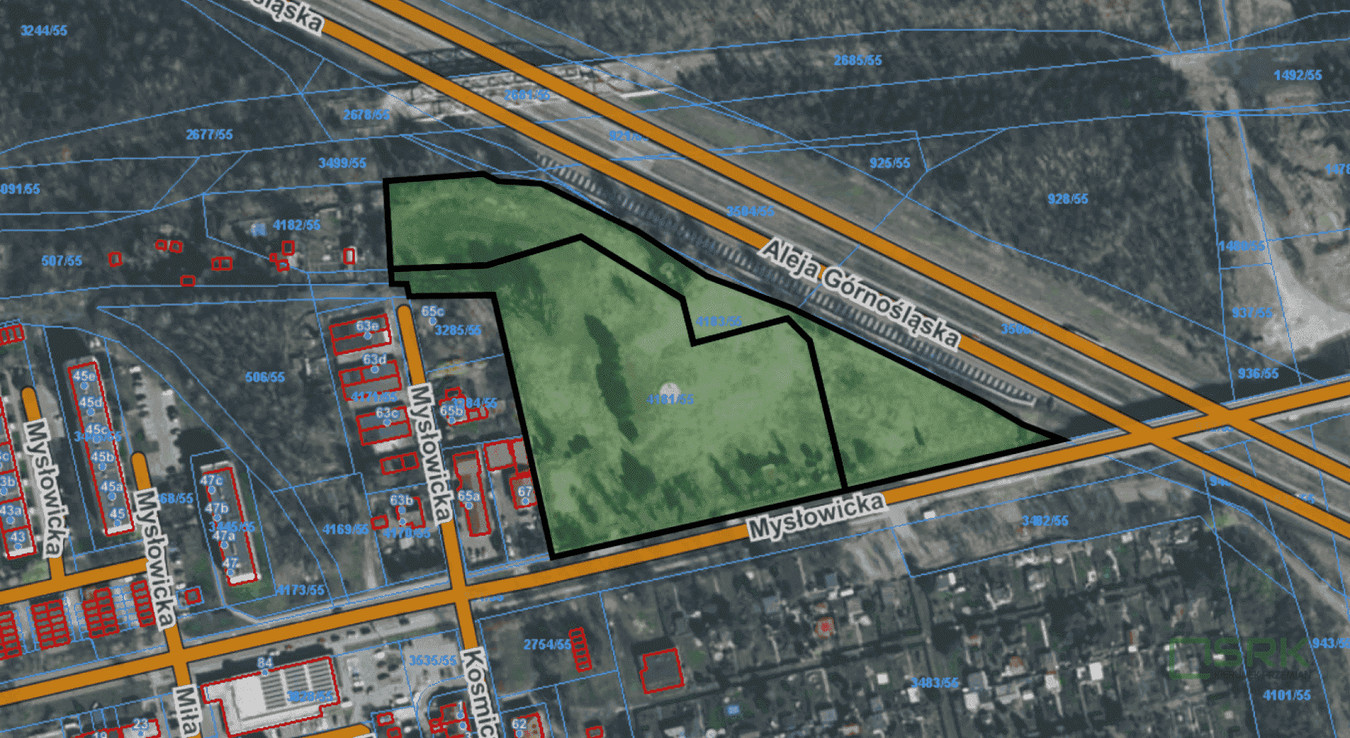 Katowice ul. Mysłowicka (teren byłego szybu Giszowiec) o pow. 21900 m²