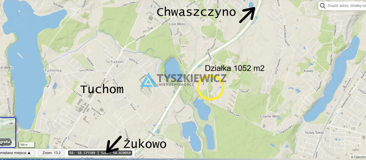 Działka pod zabudowę jednorodzinną Chwaszczyno - Widok 4