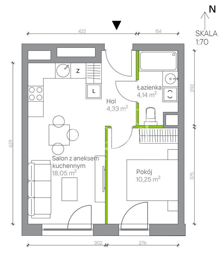 Apartment in Gdańsk, Strzyża Dolna, Wrzeszcz - Widok 3