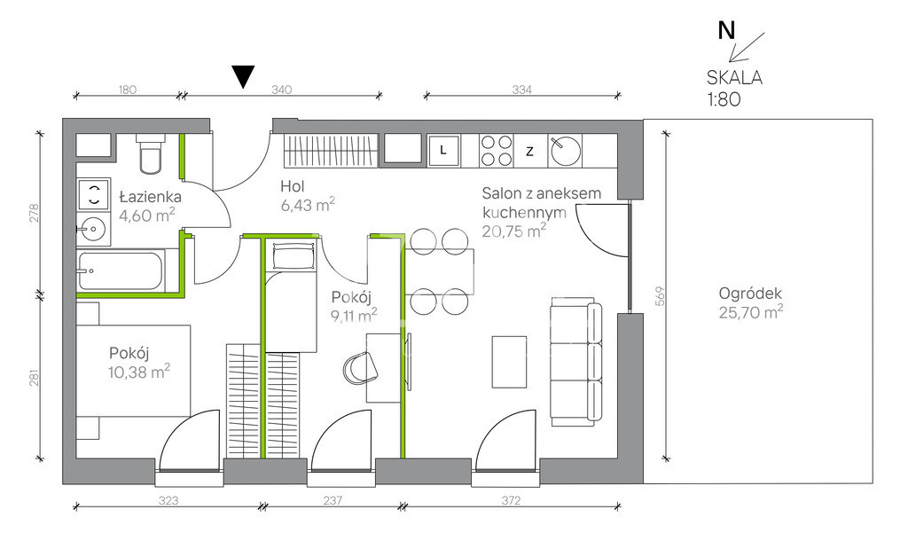 Apartment in Gdańsk, Strzyża Dolna, Wrzeszcz - Widok 3