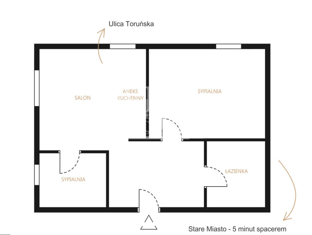 Lokal inwestycyjny 46m² z narożnymi przeszkleniami - Widok 4