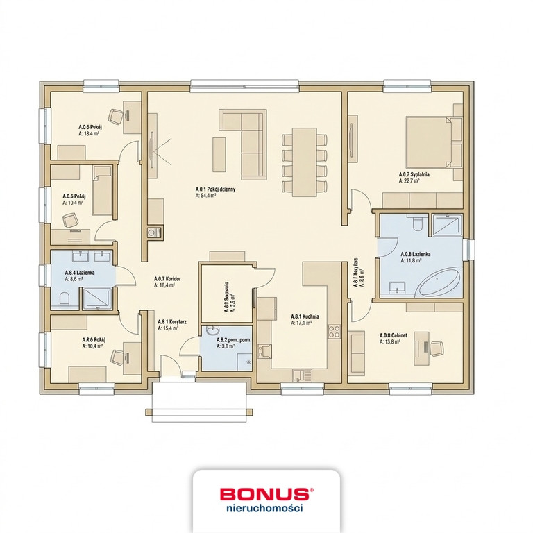 Dom 181 m², garaż 40 m² | działka 1344 m²