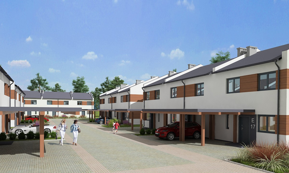 Tychy, os. Słoneczne Ogrody - segment narożny na dużej działce