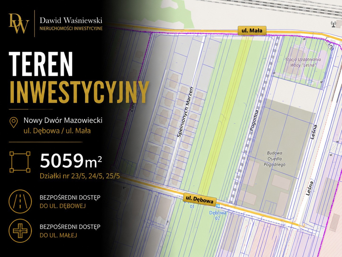 Teren inwestycyjny 5059 m² | MPZP | zabudowa szeregowa - Widok 4