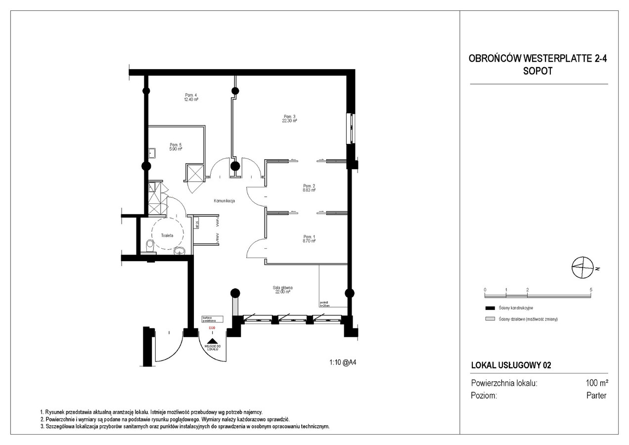 Lokal usługowy w centrum Sopotu - 100 m² - Widok 2