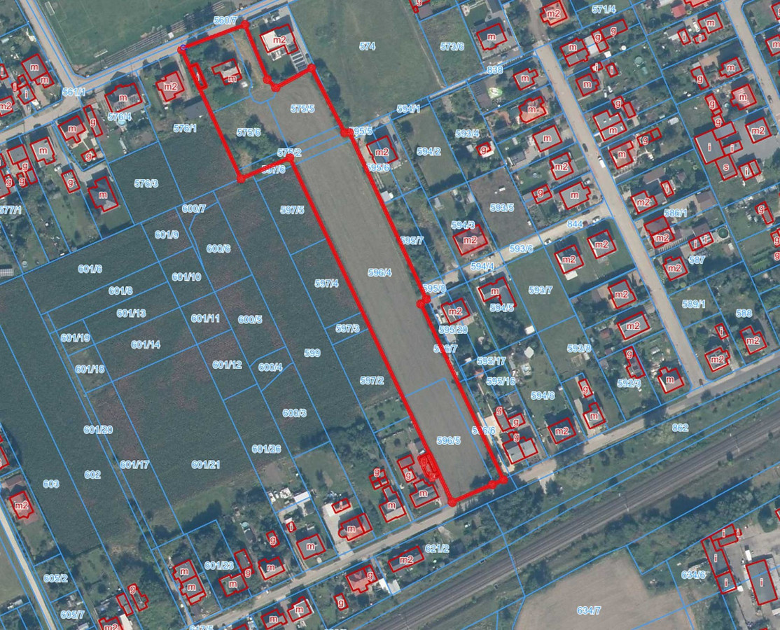 Kompleks działek budowlanych z własnym układem komunikacyjnym w centrum Dopiewa - Widok 2