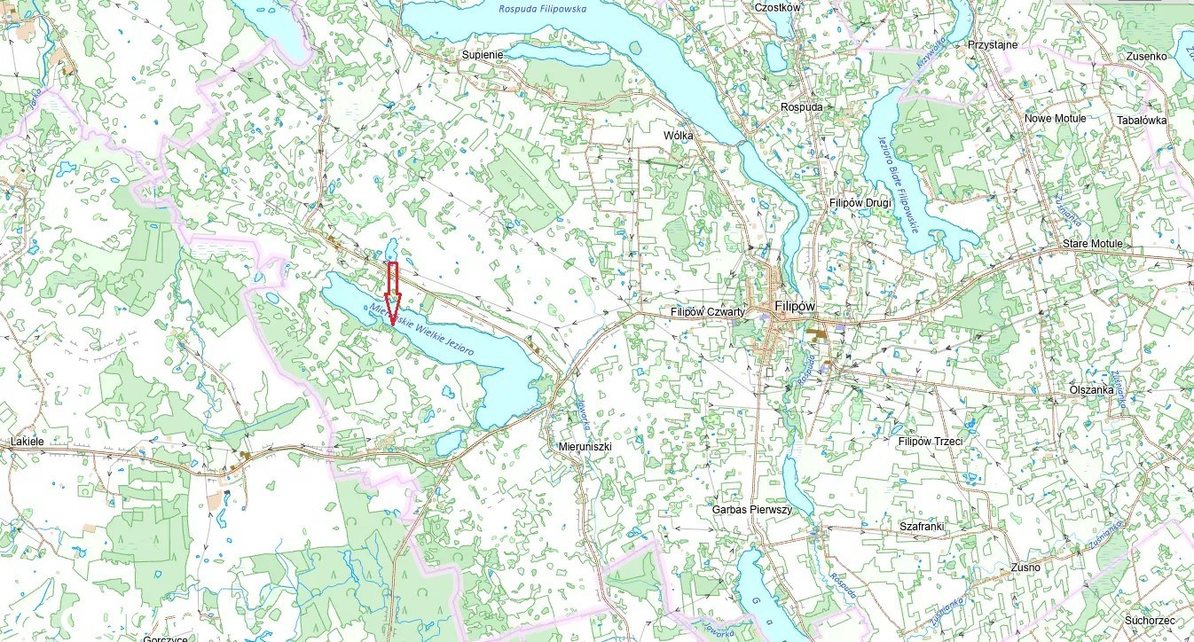 Działka 8999 m² z linią brzegową jeziora Mieruniszki dostęp bezpośredni do jezio - Widok 4
