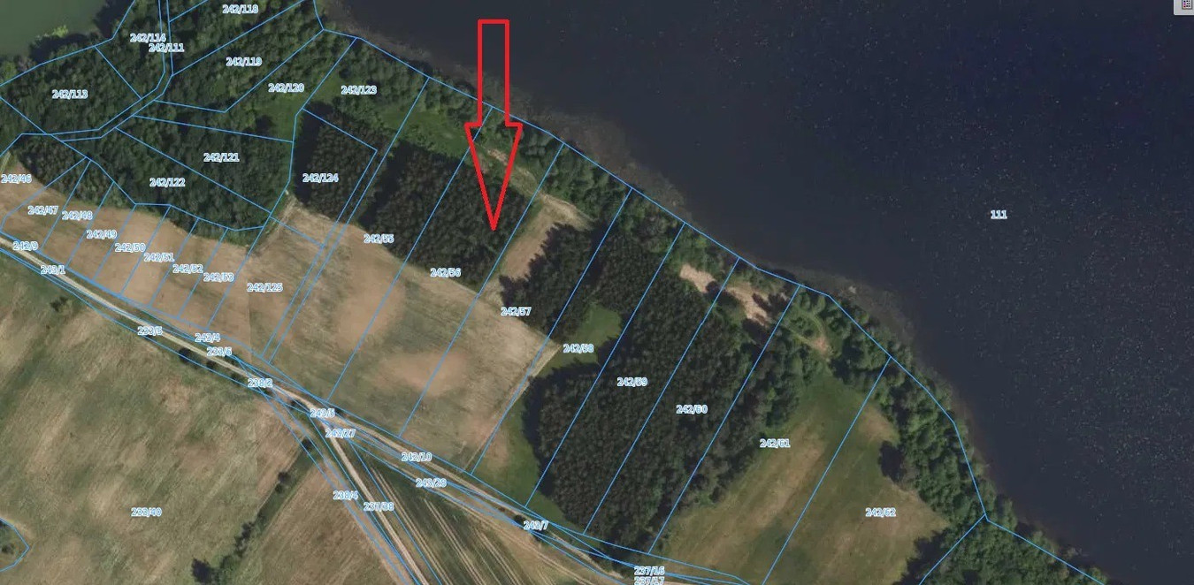 Działka 8999 m² z linią brzegową jeziora Mieruniszki dostęp bezpośredni do jezio - Widok 3