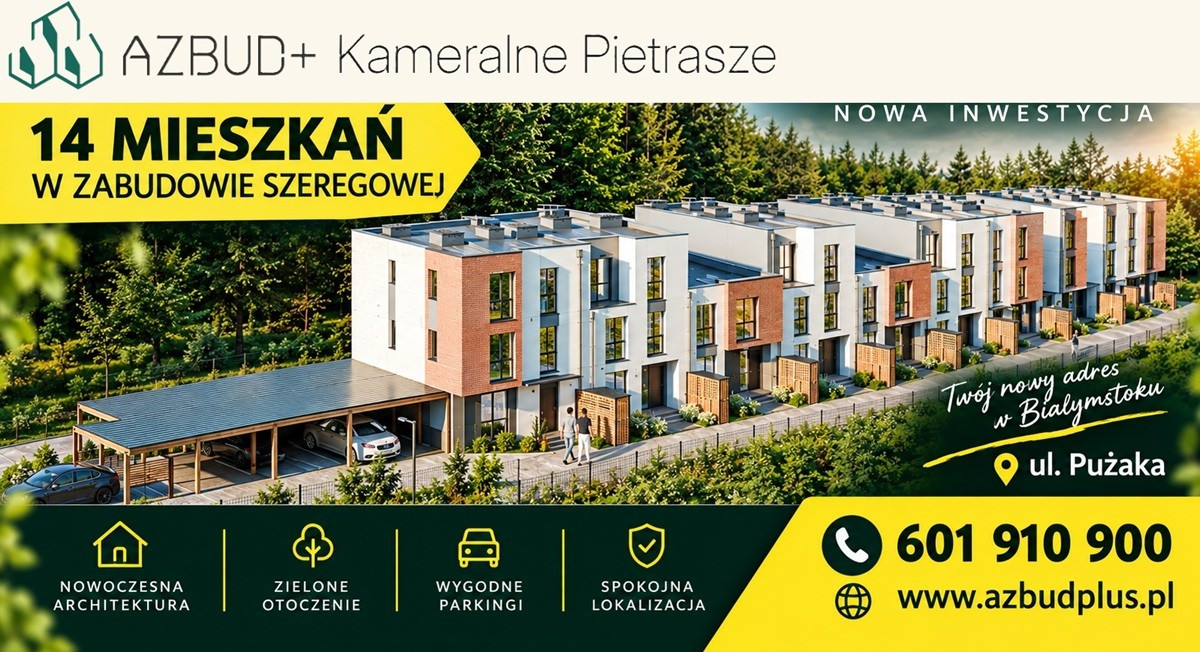Kameralne Pietrasze na Jaroszówce mieszkania w domach szeregowych Azbud+ Dewelop