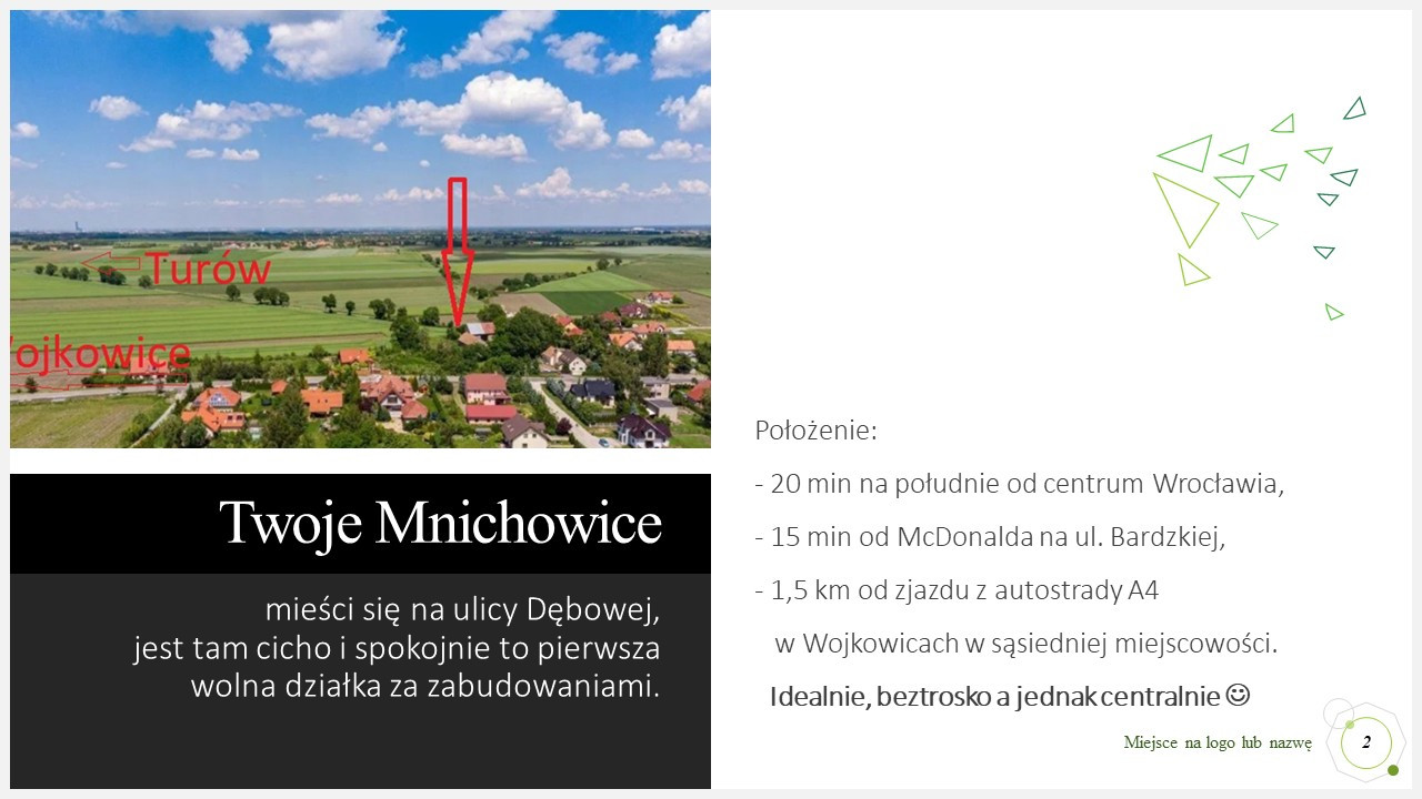 Mnichowice działka budowlana w gminie Żórawina - Widok 4